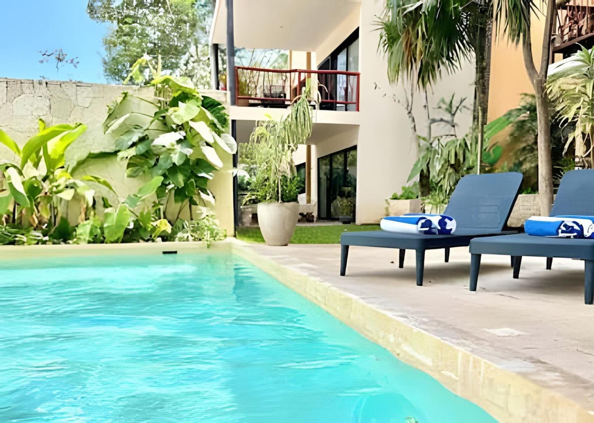 Suit Next To The Common Top Roof Exclusive Building Kingsize Bed 2 Super Pools, Gym, Grill Тулум Екстериор снимка